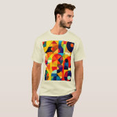 Bauhaus-Farbgeometrie-Design T-Shirt (Vorne ganz)