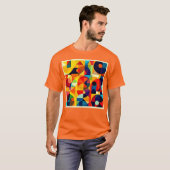 Bauhaus-Farbgeometrie-Design T-Shirt (Vorne ganz)