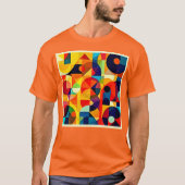 Bauhaus-Farbgeometrie-Design T-Shirt (Vorderseite)
