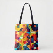 Bauhaus-Farbgeometrie-Design Tasche (Vorderseite)