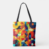 Bauhaus-Farbgeometrie-Design Tasche (Rückseite)