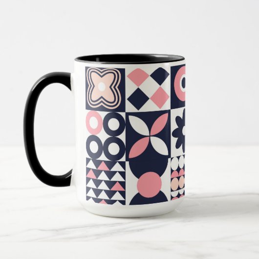 Bauhaus Floral Geometric Cup Design Tasse (Links)