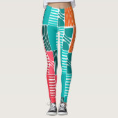 Bauhaus Formen und Linien 2 Leggings (Vorderseite)
