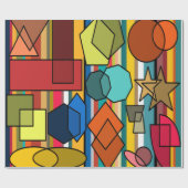 Bauhaus Formen und Linien Geschenkpapier (Flach)