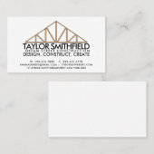 Bauhaus Gebäude Rustikale Visitenkarte (Vorne/Hinten)