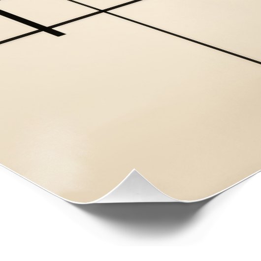 Bauhaus Geometric Abstract Composition Poster (Ecke)