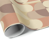Bauhaus Geometric Abstrakt Beige Earth Tone Geschenkpapier (Rolleneckpunkt)