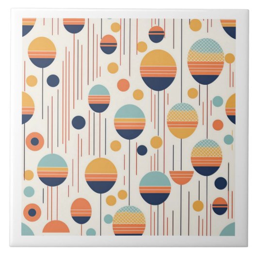 Bauhaus Geometric Abstrakt Pattern#1 ID1068 Fliese (Vorderseite)