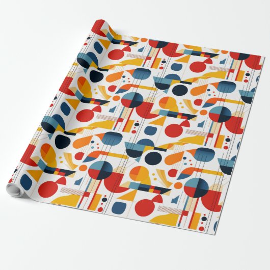 Bauhaus Geometric Abstrakt Pattern#1 ID1068 Geschenkpapier (Ungerollt)