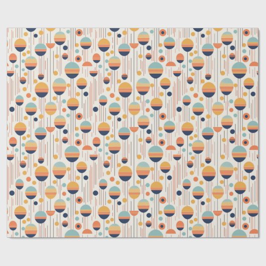 Bauhaus Geometric Abstrakt Pattern#1 ID1068 Geschenkpapier (Flach)