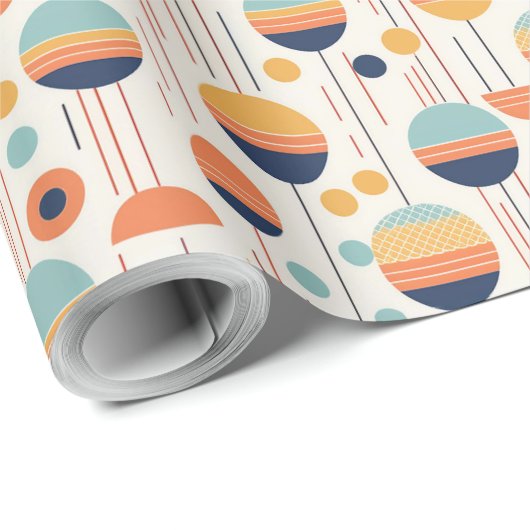 Bauhaus Geometric Abstrakt Pattern#1 ID1068 Geschenkpapier (Rolleneckpunkt)