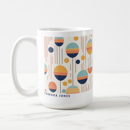 Bauhaus Geometric Abstrakt Pattern#1 ID1068 Kaffeetasse (Links)