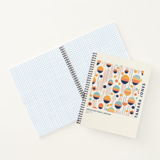 Bauhaus Geometric Abstrakt Pattern#1 ID1068 Notizblock (Innenseite)