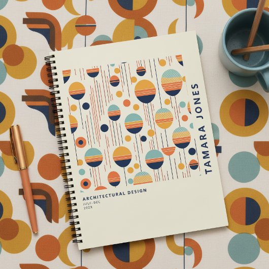Bauhaus Geometric Abstrakt Pattern#1 ID1068 Notizblock