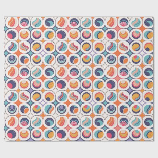 Bauhaus Geometric Abstrakt Pattern#2 ID1068 Geschenkpapier (Flach)