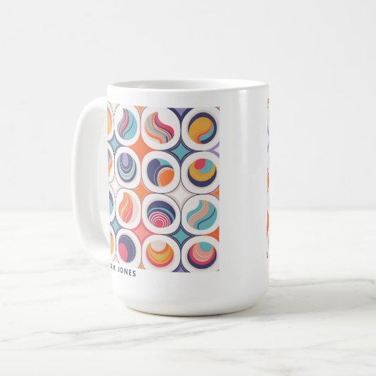 Bauhaus Geometric Abstrakt Pattern#2 ID1068 Kaffeetasse (Vorderseite Links)