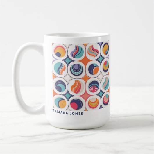 Bauhaus Geometric Abstrakt Pattern#2 ID1068 Kaffeetasse (Links)
