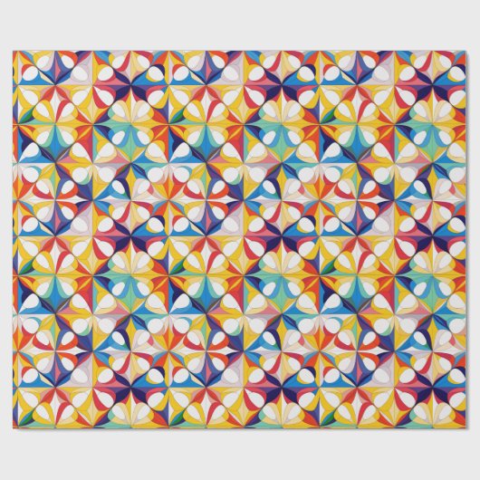 Bauhaus Geometric Abstrakt Pattern#3 ID1068 Geschenkpapier (Flach)