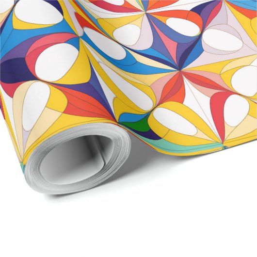 Bauhaus Geometric Abstrakt Pattern#3 ID1068 Geschenkpapier (Rolleneckpunkt)