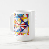 Bauhaus Geometric Abstrakt Pattern#3 ID1068 Kaffeetasse (Vorderseite Links)