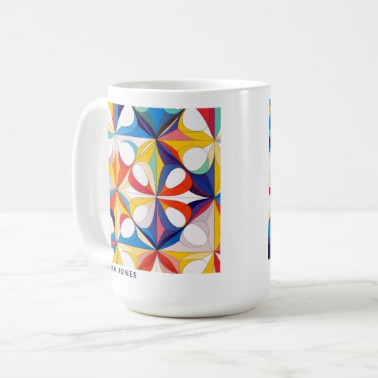 Bauhaus Geometric Abstrakt Pattern#3 ID1068 Kaffeetasse (Vorderseite Links)