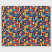Bauhaus Geometric Abstrakt Pattern#4 ID1068 Geschenkpapier (Flach)