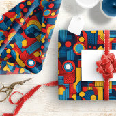 Bauhaus Geometric Abstrakt Pattern#4 ID1068 Geschenkpapier