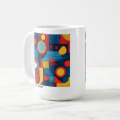 Bauhaus Geometric Abstrakt Pattern#4 ID1068 Kaffeetasse (Vorderseite Links)