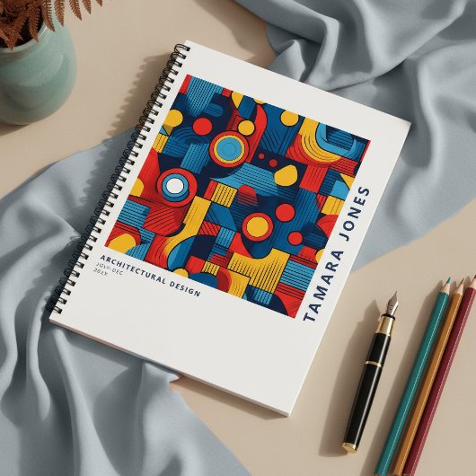Bauhaus Geometric Abstrakt Pattern#4 ID1068 Notizblock