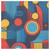 Bauhaus Geometric Abstrakt Pattern#4 ID1068 Stoff (Nahaufnahme)