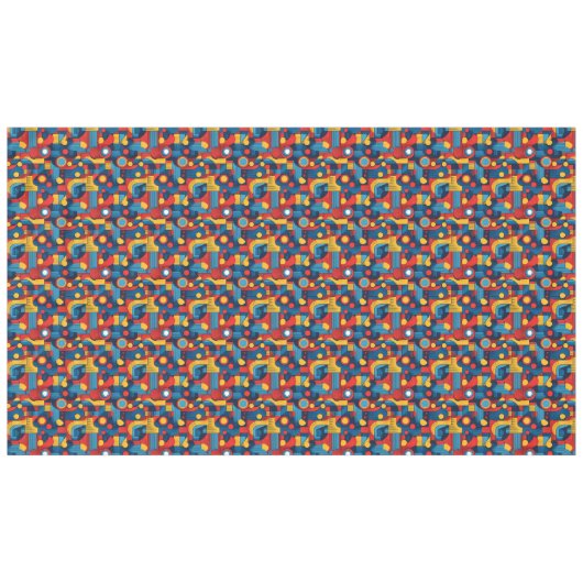 Bauhaus Geometric Abstrakt Pattern#4 ID1068 Tischdecke (Vorderseite (Horizontal))