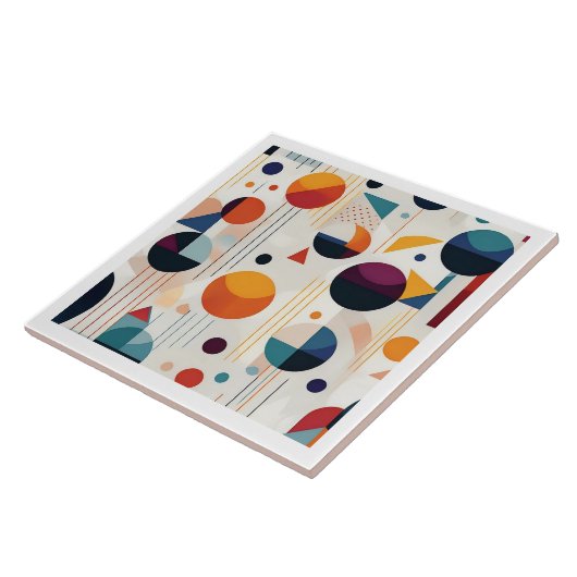 Bauhaus Geometric Abstrakt Pattern#5 ID1068 Fliese (Seite)