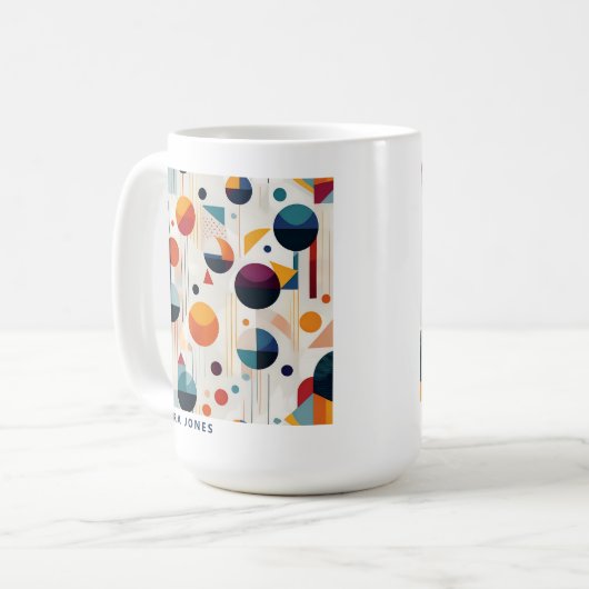 Bauhaus Geometric Abstrakt Pattern#5 ID1068 Kaffeetasse (Vorderseite Links)