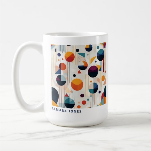 Bauhaus Geometric Abstrakt Pattern#5 ID1068 Kaffeetasse (Links)