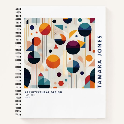 Bauhaus Geometric Abstrakt Pattern#5 ID1068 Notizblock (Vorderseite)