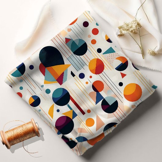 Bauhaus Geometric Abstrakt Pattern#5 ID1068 Stoff