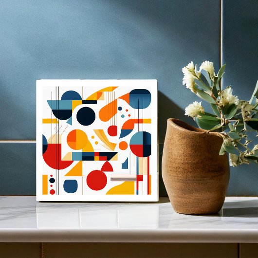 Bauhaus Geometric Abstrakt Pattern#6 ID1068 Fliese