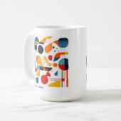 Bauhaus Geometric Abstrakt Pattern#6 ID1068 Kaffeetasse (Vorderseite Links)