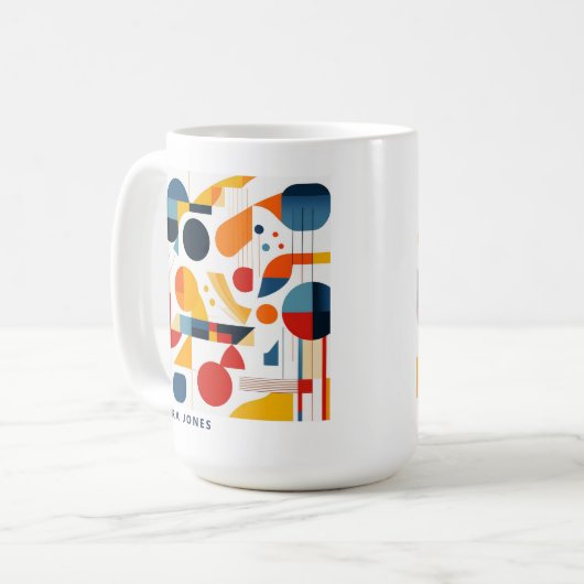 Bauhaus Geometric Abstrakt Pattern#6 ID1068 Kaffeetasse (Vorderseite Links)