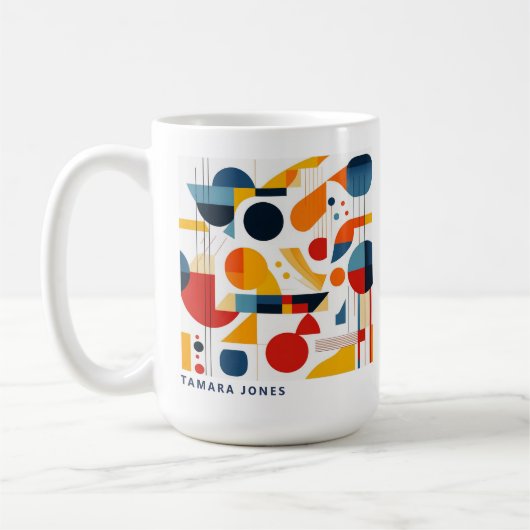 Bauhaus Geometric Abstrakt Pattern#6 ID1068 Kaffeetasse (Links)
