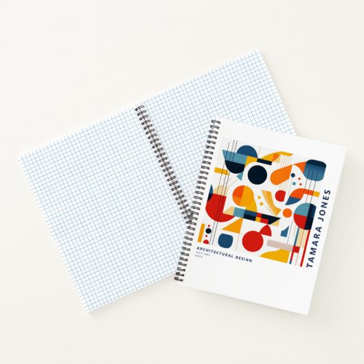 Bauhaus Geometric Abstrakt Pattern#6 ID1068 Notizblock (Innenseite)