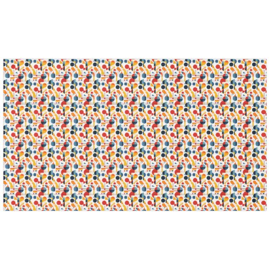 Bauhaus Geometric Abstrakt Pattern#6 ID1068 Tischdecke (Vorderseite (Horizontal))