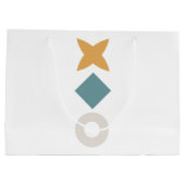 Bauhaus Geometric Baby Shower Large Gift Bag Große Geschenktüte (Rückseite)