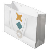 Bauhaus Geometric Baby Shower Large Gift Bag Große Geschenktüte (Vorderseite Schrägansicht)