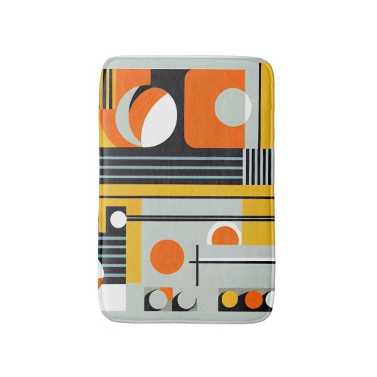 Bauhaus Geometric Design 01 perfekt für Badematte (Vorderseite Vertikal)