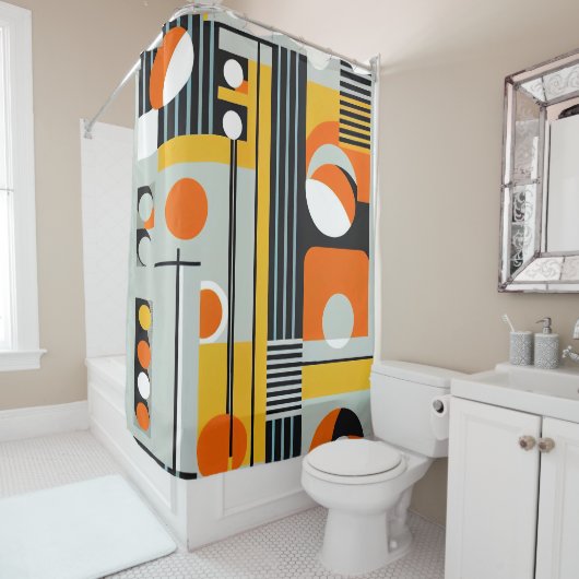 Bauhaus Geometric Design 01 perfekt für Duschvorhang (Beispiel)