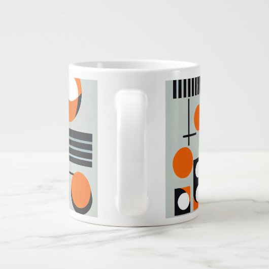 Bauhaus Geometric Design 01 perfekt für Jumbo-Tasse (Rückseite)