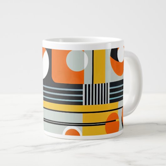 Bauhaus Geometric Design 01 perfekt für Jumbo-Tasse (Vorderseite Rechts)