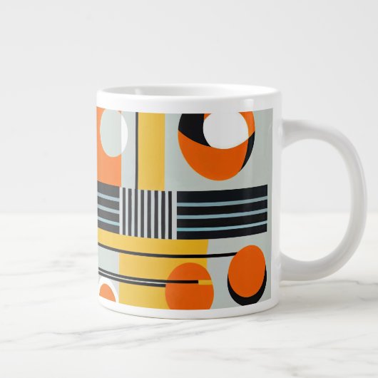 Bauhaus Geometric Design 01 perfekt für Jumbo-Tasse (Rechts)