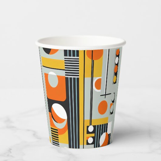 Bauhaus Geometric Design 01 perfekt für Pappbecher (Rückseite)
